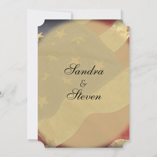 Invitations de mariage du drapeau américain (Dos)