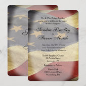 Invitations de mariage du drapeau américain (Devant / Derrière)
