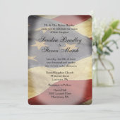 Invitations de mariage du drapeau américain (Debout devant)