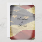 Invitations de mariage du drapeau américain (Dos)