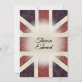 Invitations de mariage du drapeau britannique en d (Dos)