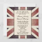 Invitations de mariage du drapeau britannique en d (Devant)