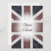 Invitations de mariage du drapeau britannique en d (Dos)