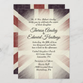 Invitations de mariage du drapeau britannique en d (Devant / Derrière)
