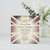 Invitations de mariage du drapeau britannique en d (Debout devant)