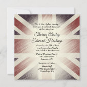 Invitations de mariage du drapeau britannique en d (Devant)