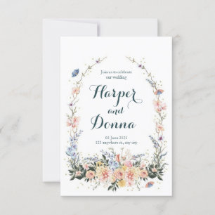 Invitations de mariage du printemps, Faire-part de