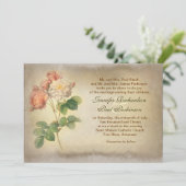 invitations de mariage d'un rose vintage (Debout devant)