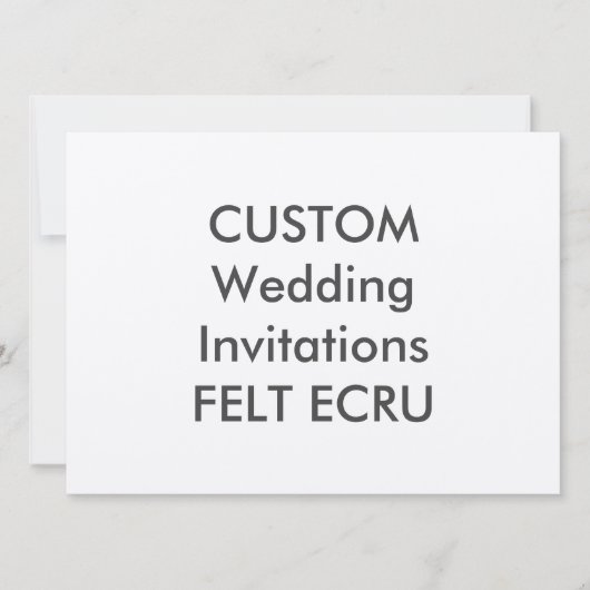 Invitations de mariage ECRU 110lb de 7,5 po x 5,5  (Devant)