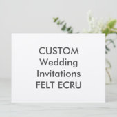 Invitations de mariage ECRU 110lb de 7,5 po x 5,5  (Debout devant)