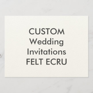 Invitations de mariage ECRU 110lb de 7,5 po x 5,5 