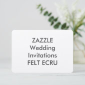 Invitations de mariage ECRU 5" x 3,5" (Debout devant)