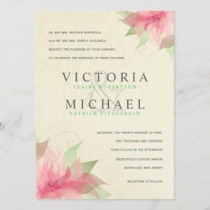Invitations De Mariage Écru Formelles Conviviales