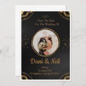 Invitations de mariage effet coeur histoire d'amou (Devant / Derrière)