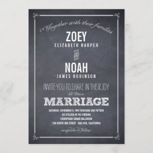 Invitations de mariage élégamment marquées