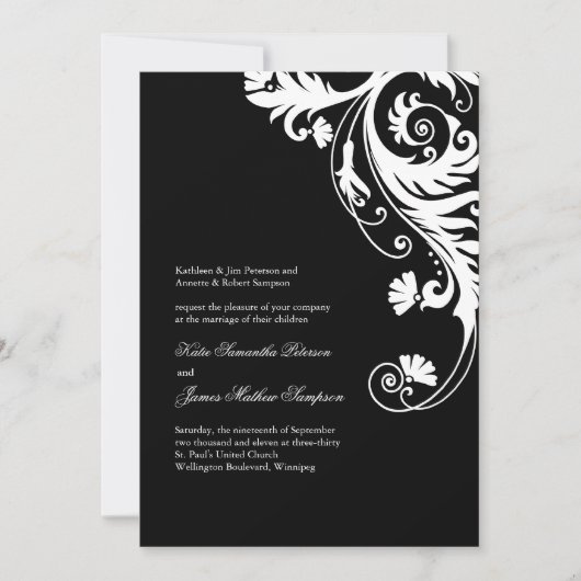 Invitations de mariage élégantes (Devant)