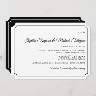 Invitations de mariage élégantes à la frontière de