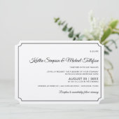 Invitations de mariage élégantes à la frontière de (Debout devant)