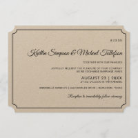 Invitations de mariage élégantes à la frontière de