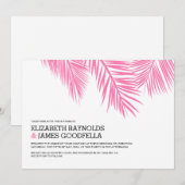 Invitations de mariage élégantes à la plage de Pal (Devant / Derrière)