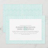 Invitations de mariage élégantes à Zigzag (Devant / Derrière)