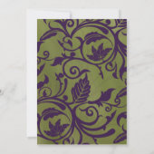 Invitations de mariage élégantes Design floral (Dos)