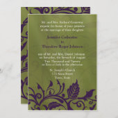 Invitations de mariage élégantes Design floral (Devant / Derrière)
