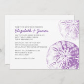 Invitations de mariage élégantes en dollars de sab (Devant / Derrière)