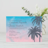 Invitations de mariage élégantes pour palmiers (Debout devant)