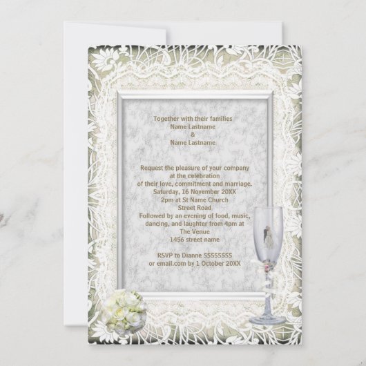 Invitations de mariage élégants (Dos)