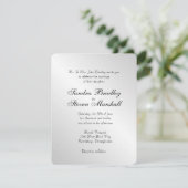 Invitations de mariage en argent élégant (Debout devant)