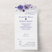 Invitations de mariage en argent et violet (À l'intérieur)