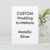 Invitations de mariage en ARGENT MÉTALLIQUE person (Debout devant)