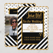 Invitations de mariage en bande Confetti personnal (Devant / Derrière)