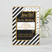 Invitations de mariage en bande Confetti personnal (Debout devant)