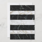 Invitations de mariage en bande Noir & Marbre blan (Dos)