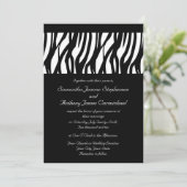 Invitations de mariage en bande noire/blanche mode (Debout devant)