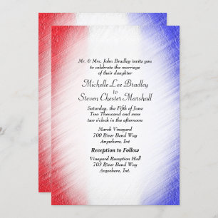 Invitations de mariage en bande patriotique