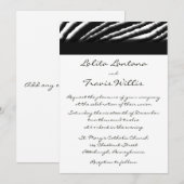 Invitations de mariage en bande Zebra (Devant / Derrière)