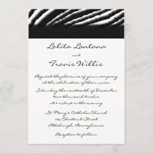 Invitations de mariage en bande Zebra