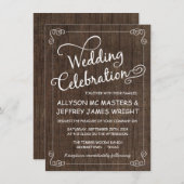 Invitations de mariage en bois de la grange russe (Devant / Derrière)