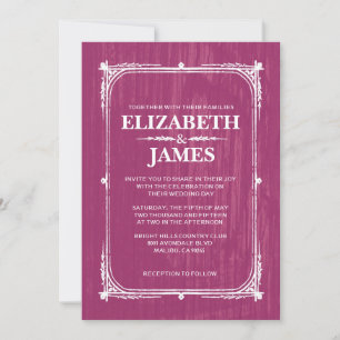 Invitations de mariage en bois de la grange russe