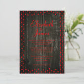 Invitations de mariage en bois de l'étable noir et (Debout devant)