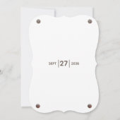 Invitations de mariage en bois rustique (Dos)