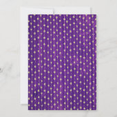 Invitations de mariage en bois rustique violet et (Dos)