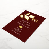 Invitations de mariage en Bourgogne et or (Rotation)