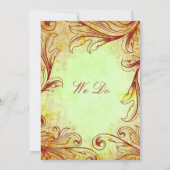 Invitations de mariage en Bourgogne vintage (Dos)