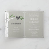 Invitations de mariage en cage d'Inséparables vint (Intérieur)