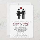 Invitations de mariage en couple modernes (Devant)