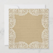 Invitations de mariage en dentelle blanche et en b (Dos)